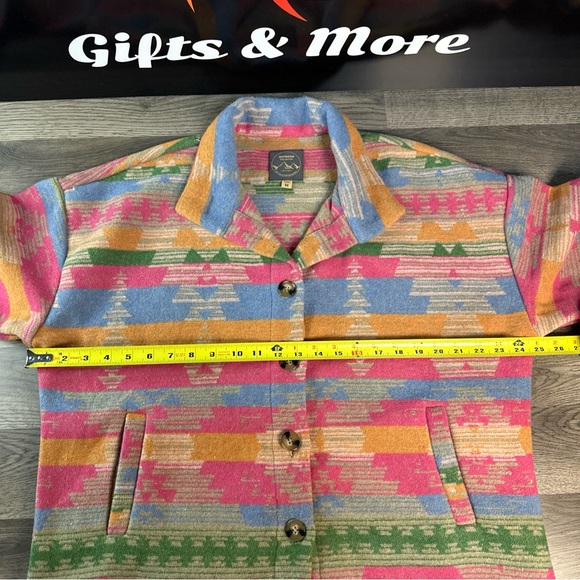 Colorful Patterned Button-Up Jacket size medium - Picture 6 of 10